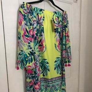 NWT RARE Lilly Pulitzer Payge Dress Bauble Yellow Lemur Alone Engineered Dress